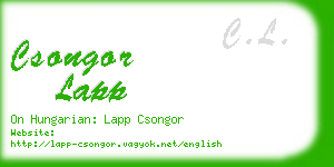 csongor lapp business card